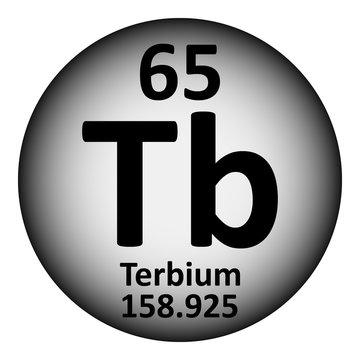 Periodic table element terbium icon.