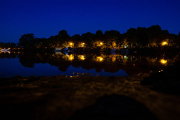Obraz premium River at night , lights