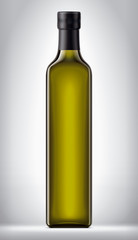 Glass bottle on background. Foil version
