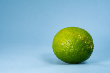 Lime Isolated on Blue