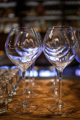 glasses of white wine on table