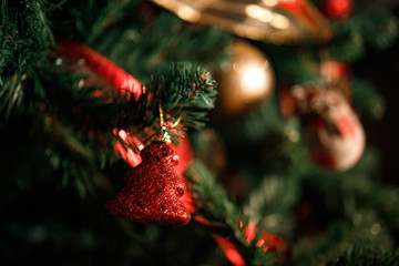 christmas decoration on tree