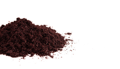Pile of Organic Acai Powder a Superfood Isolated on a White Background