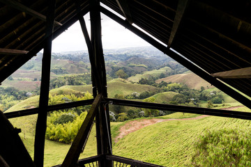 Fototapeta na wymiar Beautiful Sights of Lookout of Filandia in Quindio, Colombia II