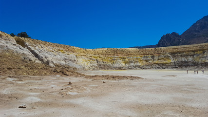 View of the crater of the volcano, Greek island Nisyros 