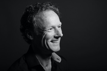 Beautiful man in front of a background