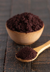 Bowl Full of Organic Acai Powder a Superfood