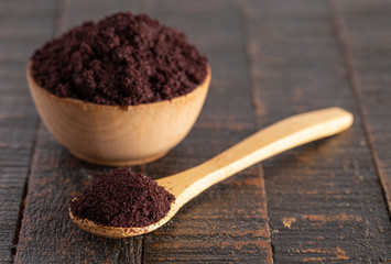 Bowl Full of Organic Acai Powder a Superfood