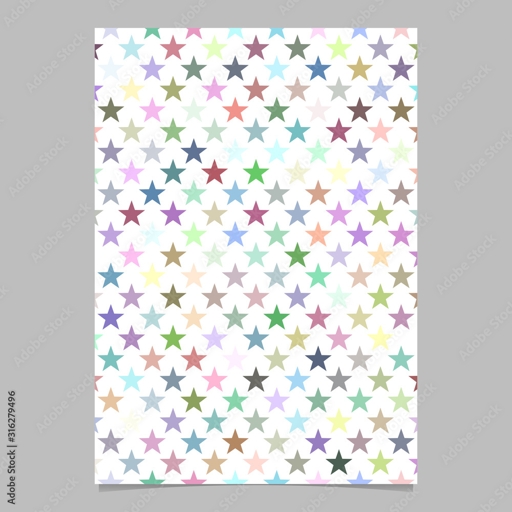 Poster star pattern flyer design - vector document background graphic