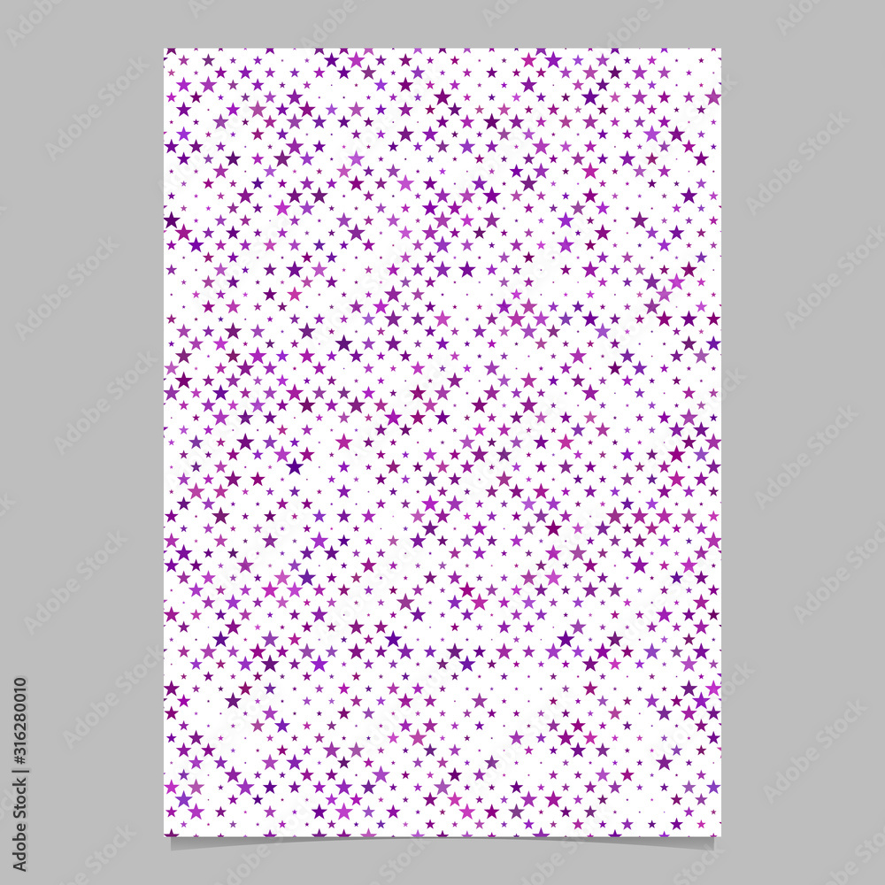 Poster star pattern brochure template - vector document background