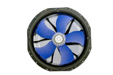 Obraz premium Large electric industrial fan isolated on a white background