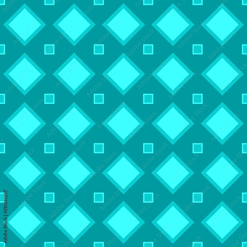 Poster simple seamless square pattern background design - colored vector graphic