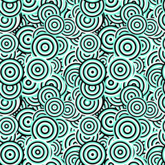Abstract seamless pattern - vector concentric circle background illustration