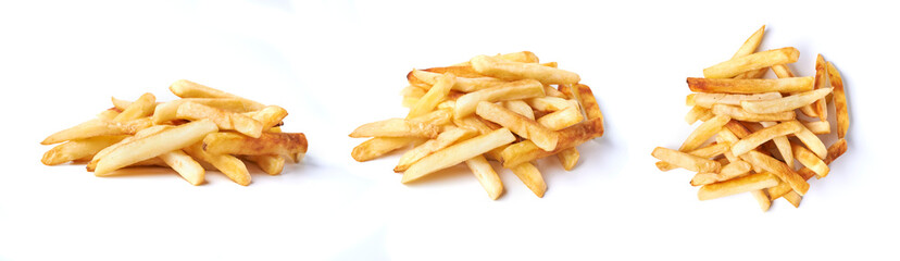 french fries isolated on white 