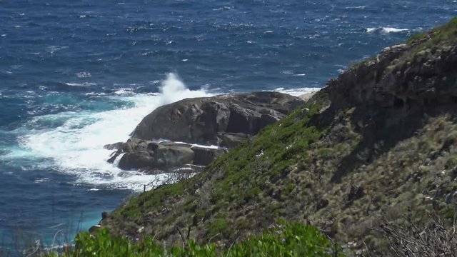 Water crashing over the rocks