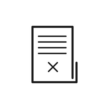  Document. Renouncement. Vector icon isolated on white background.
