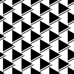 seamless geometric black and white pattern of triangles.  template for patchwork, mosaic, sewing.