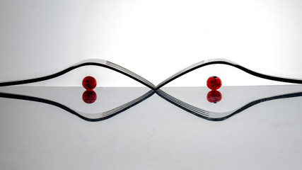 forchetta e cucchiaio forma occhi