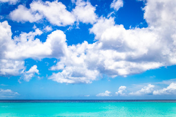 Tropical blue sky and sea