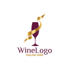 Obraz premium Wine Logo Design Template