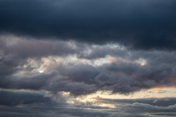 Naklejka na ściany i meble Dramatic sky clouds view texture background 