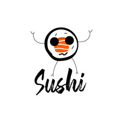 sushi logo design vector template