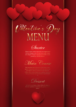 Valentines Day Elegant Menu Design