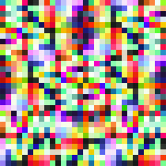 Pixel art vector. Abstract vector colorful geometric background. Square mosaic background. Square shape wallpaper pattern. Digital vector pixel background.