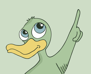 Funny duck illustration