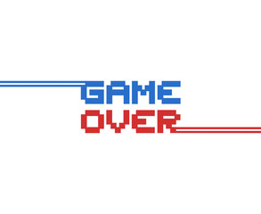 Design of retro game over