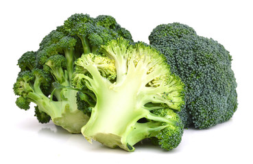Isolated broccoli on white background