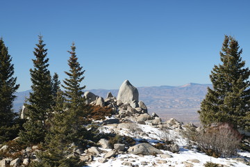 Naklejka premium View of Jemez Mountains from Santa Fe, NM