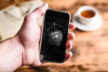 Cracked smart phone