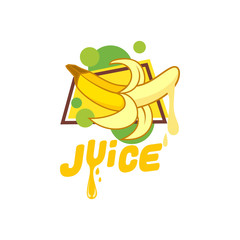 Bananas Juice Logo Vector Template
