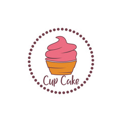 Cupcakes Logo Template Stock Vector