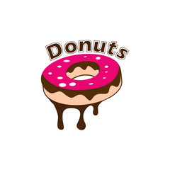 Donuts Logo Template Stock Vector 
