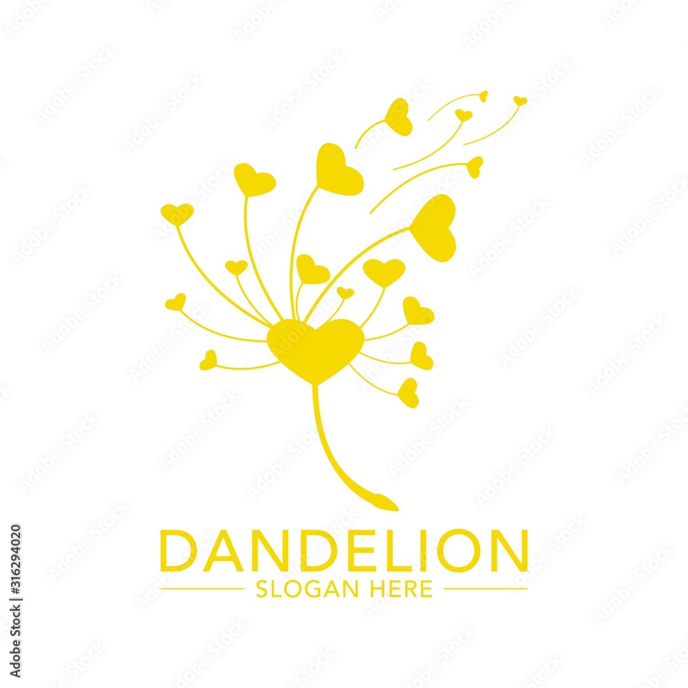 Wall mural dandelion logo template stock vectors