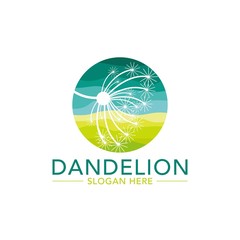 Dandelion Logo Template Stock Vectors