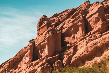 Fototapeta premium rock formation on a cloudy day and desert