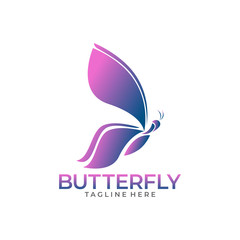 Butterfly Logo Design Vector Illustration