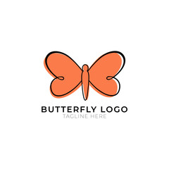 Butterfly Logo Design Vector Illustration