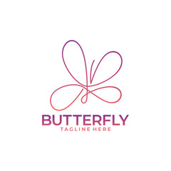 Butterfly Logo Design Vector Illustration