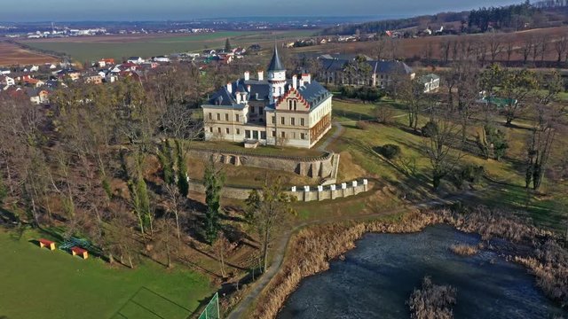 Renaissance old castle Radun, Moravia, Opava region, Silesia, Czech republic. National cultural landmark.