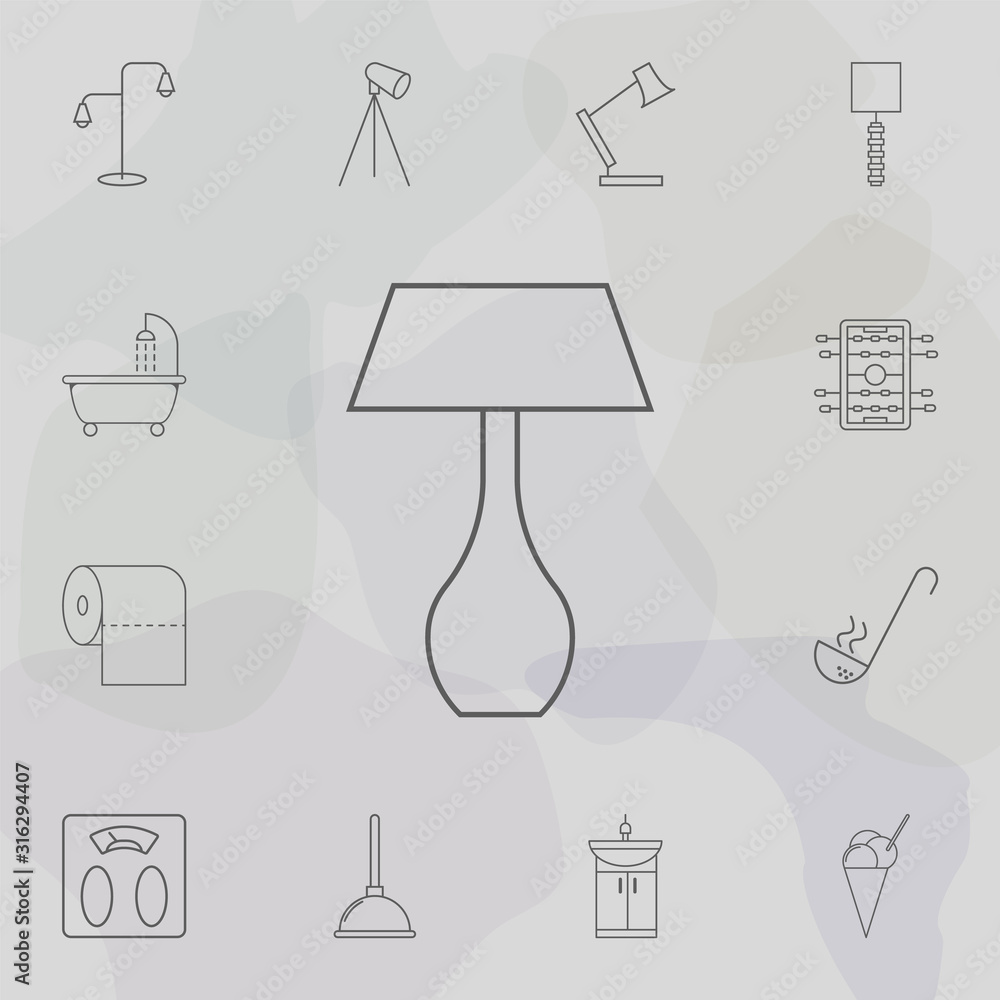Poster table lamp icon. web icons universal set for web and mobile