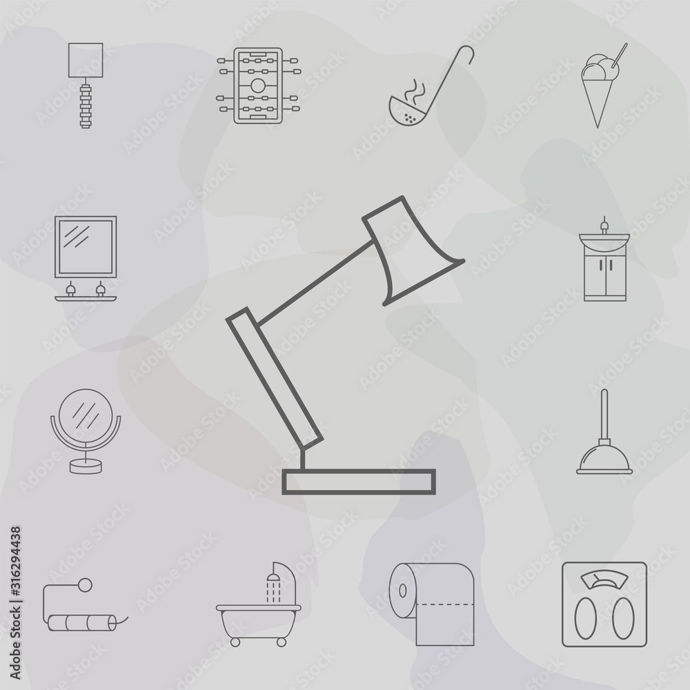 Poster table lamp icon. web icons universal set for web and mobile