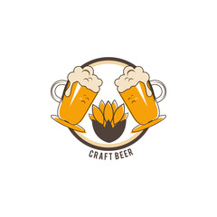 Craft Beer Logo Design Template