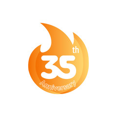 35th Years Anniversary Celebration Design Vector Template