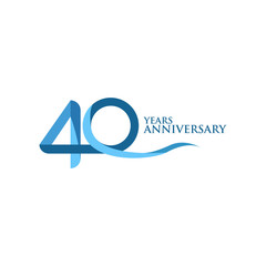 40th Years Anniversary Celebration Design Vector Template