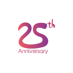 25th Years Anniversary Celebration Design Vector Template