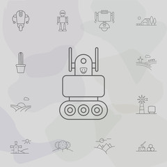 Fototapeta na wymiar Cute robot icon. Web icons universal set for web and mobile